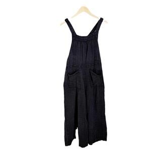 Natural Life Dakota Gauze Cotton Overall One Piece Jumpsuit Dark Gray Medium